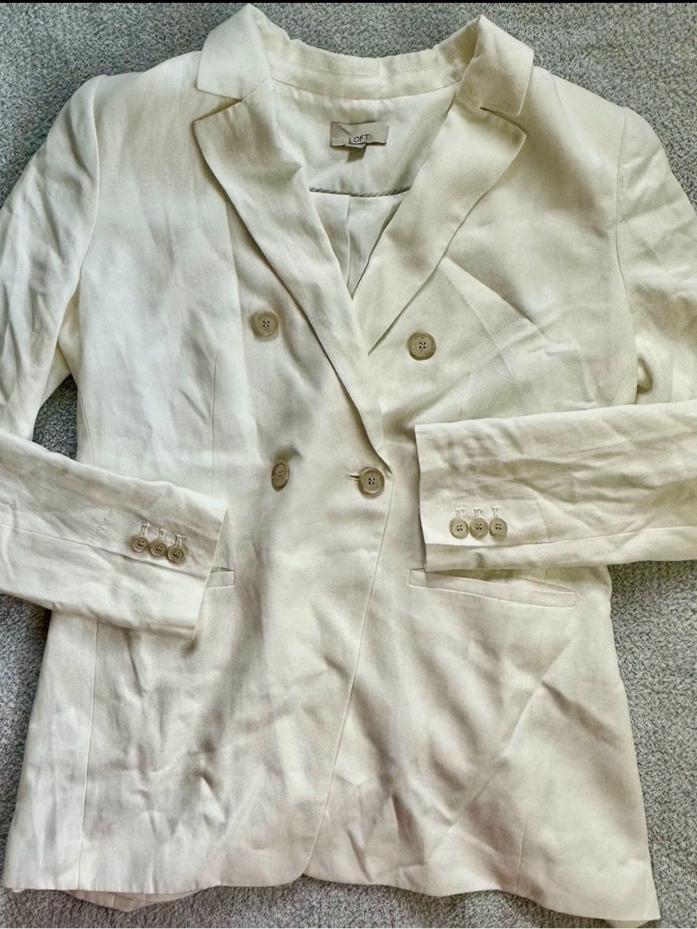 LOFT Ivory Lightweight Blazer